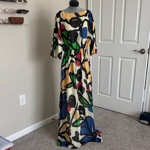 Multicolor Abstract Maxi Dress